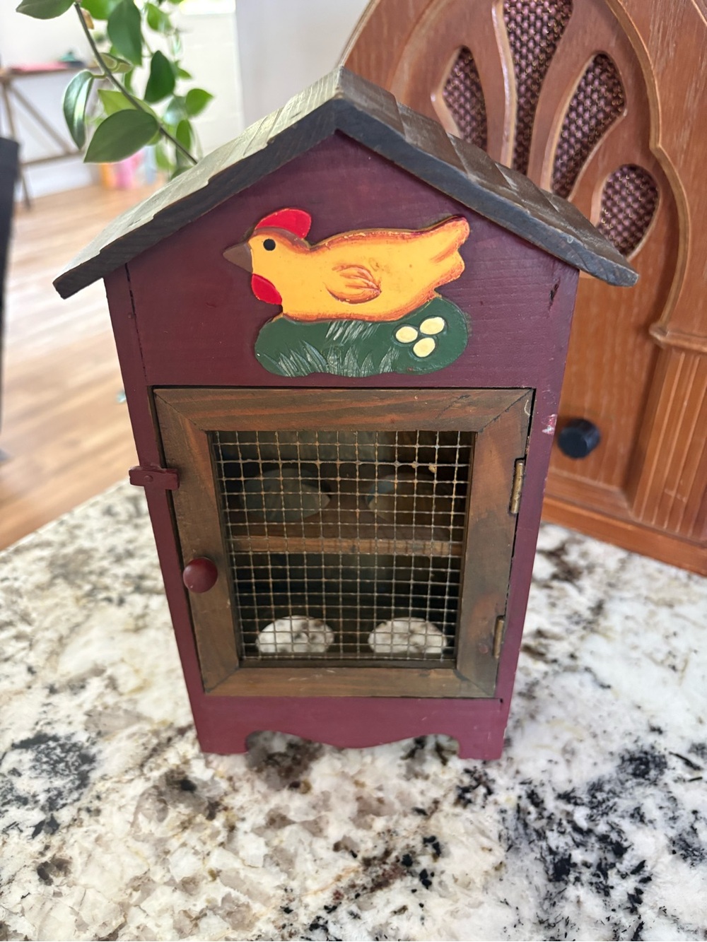 vintage egg cabinet - handcrafted & handpainted